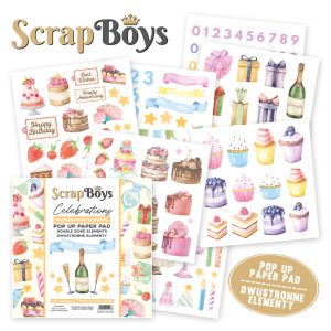 Zestaw papierów POP UP PAPER PAD 15 x 15 Celebration 11